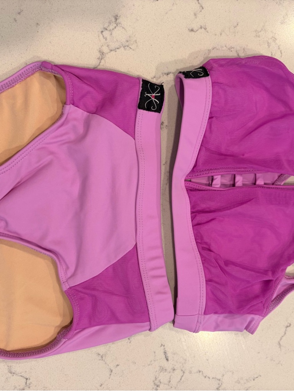 Kids Purple Two-Piece Active Set - Branded Sports Top and Shorts